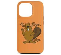 Happy Big Belly Beaver Sayng Bye - Funny Cute Prenez Soin Coque pour iPhone 13 Pro