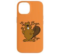 Happy Big Belly Beaver Sayng Bye - Funny Cute Prenez Soin Coque pour iPhone 14