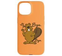 Happy Big Belly Beaver Sayng Bye - Funny Cute Prenez Soin Coque pour iPhone 15