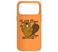 Happy Big Belly Beaver Sayng Bye - Funny Cute Prenez Soin Coque pour iPhone 17 Pro Max
