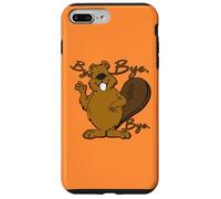 Happy Big Belly Beaver Sayng Bye - Funny Cute Prenez Soin Coque pour iPhone 7 Plus/8 Plus