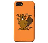 Happy Big Belly Beaver Sayng Bye - Funny Cute Prenez Soin Coque pour iPhone SE (2020) / 7/8