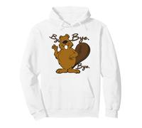 Happy Big Belly Beaver Sayng Bye - Funny Cute Prenez Soin Sweat à Capuche