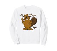Happy Big Belly Beaver Sayng Bye - Funny Cute Prenez Soin Sweatshirt