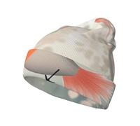 Happy Birds Flying Ce bonnet tricoté imprimé dispose d'un bonnet décontracté parfait pour le camping et la randonnée offrant chaleur et confort noir