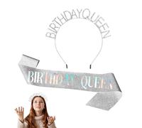 Happy Birthday , Birthday Queen | Drinestone Beauty Queen Srash Accessoires pour cheveux de mariée Accessoires photo de cérémonie d'âge pour événements, fêtes, filles, mu