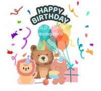 HAPPY BIRTHDAY: Bold and Easy Coloring Book For Kids, 43 Pages of Fun Activity, Also Comes in a Black Cover