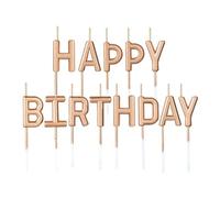Happy Birthday Bougie,Bougies de Joyeux Anniversaire Accessoires de Deco Bougie pour Décorations de Gâteau de Fête D'anniversaire,Champagne