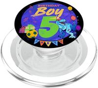 Happy Birthday Boy 5 Design Vintage Dinosaure PopSockets PopGrip pour MagSafe