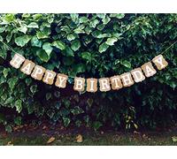 Happy Birthday Bunting Banner Cardboard Birthday Party Decoration, Vintage by Wedding Touches