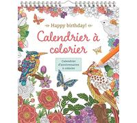 HAPPY BIRTHDAY CALENDRIER A COLORIER
