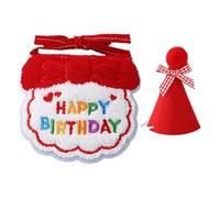 Happy Birthday Cat Costume - Adorable collier de célébration, mini chapeau mignon, Feline Apparel Styling, Vibrant Décorative Long-Tail Keyword | Party Wear for Pets, Cats, Dogs