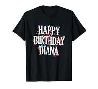 Happy Birthday Diana First Name Girls Colorful Bday T-Shirt
