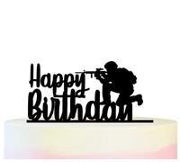 Happy Birthday Gâteau Toppers De Mariage Joyeux Anniversaire Acrylique Décor Gâteau Cake Cupcake Toppers pour Gâteau Partie Décoration 11 Pièces