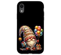 Happy Birthday GNOME for Women Girls Boys Colorful Balloons Coque pour iPhone XR