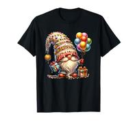 Happy Birthday GNOME for Women Girls Boys Colorful Balloons T-Shirt
