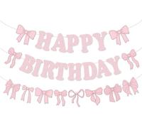 Happy Birthday Guirlande, Rose Happy Birthday Banner, Ruban Rose Happys Birthdays Décoration, Décoration d'anniversaire Roses avec ruban, Roses Banderole Joyeux Anniversaire, Bannière Joyeux