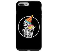 Happy Birthday Halloween Skeleton Cake Funny Spooky Costume Coque pour iPhone 7 Plus/8 Plus