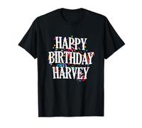 Happy Birthday Harvey First Name Boys Colorful Bday T-Shirt