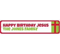 Happy Birthday Jesus Sign Custom Merry Christmas Metal Wall Decor