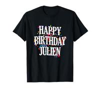 Happy Birthday Julien First Name Boys Colorful Bday T-Shirt