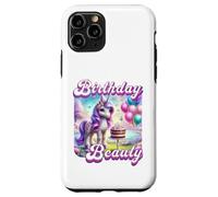 Happy Birthday Licorne Princesse Rainbow Unicorn Birthday Coque pour iPhone 11 Pro