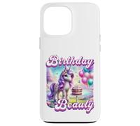 Happy Birthday Licorne Princesse Rainbow Unicorn Birthday Coque pour iPhone 13 Pro Max