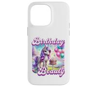 Happy Birthday Licorne Princesse Rainbow Unicorn Birthday Coque pour iPhone 14 Pro Max