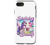 Happy Birthday Licorne Princesse Rainbow Unicorn Birthday Coque pour iPhone SE (2020) / 7 / 8