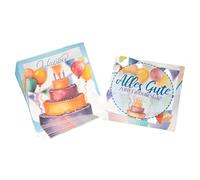 Happy Birthday Lot de 20 serviettes aquarelle 3 couches