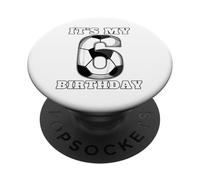 Happy Birthday Soccer Squad 6e Anniversaire Joueur PopSockets PopGrip Adhésif