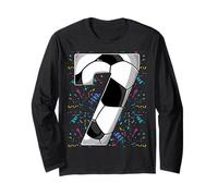 Happy Birthday Soccer Squad 7ème Anniversaire Joueur Manche Longue