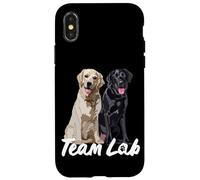 Happy Black Lab Labrador Retriever The Lab Father Mom Jaune Coque pour iPhone X/XS