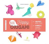Happy bloc origamis: 1000 pages prêtes à plier et 10 modèles expliqués pas à pas