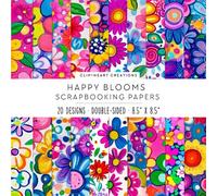Happy Bright Florals Scrapbook Papers: For Scrapbooking, Double Sided Craft Paper, Decorative DIY Junk Journals, Decoupage