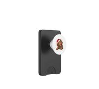 Happy Brown Bonnet de Père Noël pour Chien PopSockets PopWallet pour MagSafe