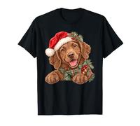 Happy Brown Bonnet de Père Noël pour Chien T-Shirt