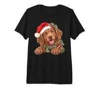 Happy Brown Bonnet de Père Noël pour Chien T-Shirt Haut de Gamme