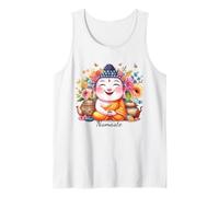 Happy Buddha Yoga Namaste avec thé et Fleurs Débardeur