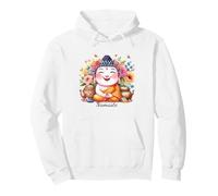 Happy Buddha Yoga Namaste avec thé et Fleurs Sweat à Capuche