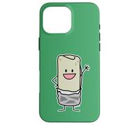 Happy Burrito Waving Hello, Tortilla, Steak, Carne Asada Coque pour iPhone 16 Pro Max