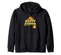 Happy Camper Chemise Humoristique pour Camping-Car en Plein Sweat à Capuche