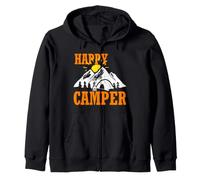 Happy Camper Funny Camping Randonnée Aventure en Plein air Sweat à Capuche