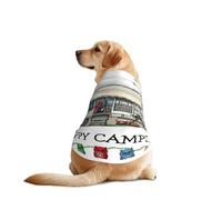 Happy Camper Gilet imprimé pour chien, doux et respirant, sans manches, vêtements tendance pour races moyennes et grandes