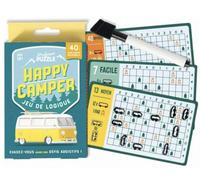 Happy Camper - Jeu de logique avec des défis addictifs pour s'évader - 40 Challenges rejouables - Difficulté Croissante - A partir de 12 Ans - Feutre effaçable Inclus