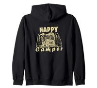 Happy Camper Outdoor Randonnée et Camping Lifestyle Adventure Sweat à Capuche