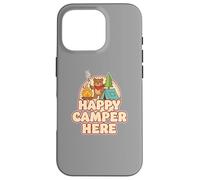 Happy Camping Bear Tente de Camping Guimauve drôle rétro Coque pour iPhone 16 Pro