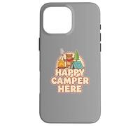 Happy Camping Bear Tente de Camping Guimauve drôle rétro Coque pour iPhone 16 Pro Max