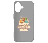 Happy Camping Bear Tente de Camping Guimauve drôle rétro Coque pour iPhone 17