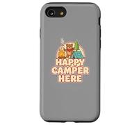 Happy Camping Bear Tente de Camping Guimauve drôle rétro Coque pour iPhone SE (2020) / 7/8